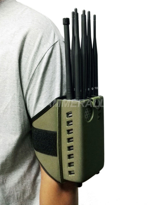 Jammer portátil do telefone celular de 10 antenas, Disruptor do sinal de LOJACK GPS WiFi