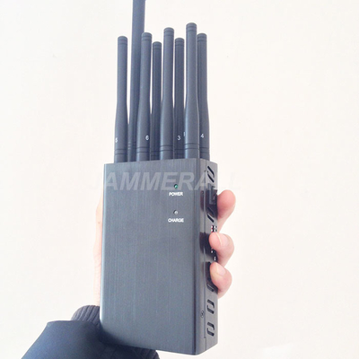 8 dispositivo Handheld do construtor do sinal de Lojack WiFi GPS do jammer do sinal das antenas 3G 4G