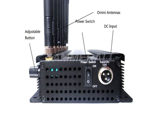 Jammer ajustáveis poderosos do sinal de WiFi, construtor de LoJack do VHF da frequência ultraelevada de GPS 3G