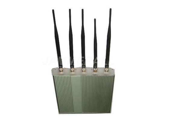 Jammer do sinal do telefone celular de 5 antenas para a DCS de 3G G/M CDMA com controlo a distância