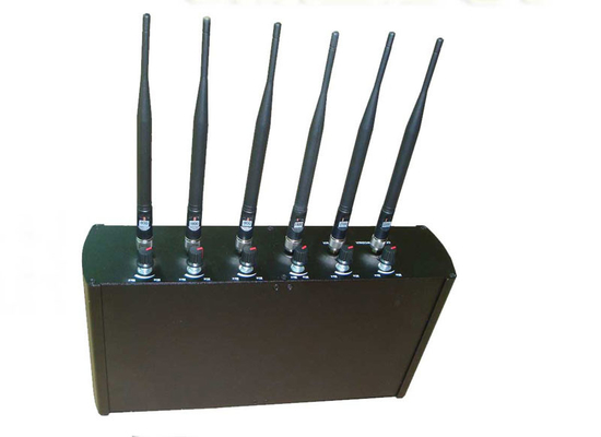 Construtor ajustável de GPS L1 WiFi 2.4G do inibidor do sinal do telefone celular das antenas do Desktop 6